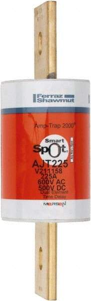 Ferraz Shawmut - 500 VDC, 600 VAC, 225 Amp, Time Delay General Purpose Fuse - Clip Mount, 7-1/8" OAL, 100 at DC, 200 at AC, 300 (Self-Certified) kA Rating, 2-1/8" Diam - Industrial Tool & Supply