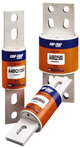 Ferraz Shawmut - 500 VDC, 600 VAC, 3000 Amp, Time Delay General Purpose Fuse - Bolt-on Mount, 10-3/4" OAL, 100 at DC, 200 at AC, 300 (Self-Certified) kA Rating, 5" Diam - Industrial Tool & Supply
