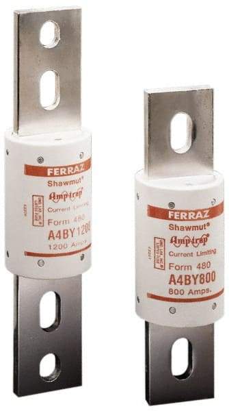 Ferraz Shawmut - 300 VDC, 600 VAC, 2500 Amp, Time Delay General Purpose Fuse - Bolt-on Mount, 10-3/4" OAL, 100 at DC, 200 at AC kA Rating, 4-1/2" Diam - Industrial Tool & Supply