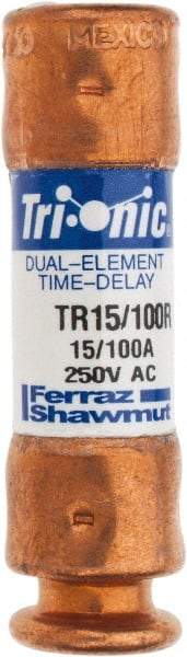Ferraz Shawmut - 250 VAC/VDC, 0.15 Amp, Time Delay General Purpose Fuse - Clip Mount, 50.8mm OAL, 20 at DC, 200 at AC kA Rating, 9/16" Diam - Industrial Tool & Supply