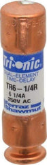Ferraz Shawmut - 160 VDC, 250 VAC, 6.25 Amp, Time Delay General Purpose Fuse - Clip Mount, 50.8mm OAL, 20 at DC, 200 at AC kA Rating, 9/16" Diam - Industrial Tool & Supply