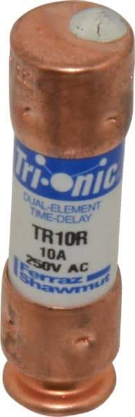 Ferraz Shawmut - 160 VDC, 250 VAC, 10 Amp, Time Delay General Purpose Fuse - Clip Mount, 50.8mm OAL, 20 at DC, 200 at AC kA Rating, 9/16" Diam - Industrial Tool & Supply