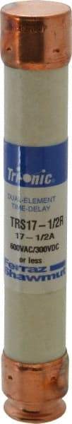 Ferraz Shawmut - 300 VDC, 600 VAC, 17.5 Amp, Time Delay General Purpose Fuse - Clip Mount, 127mm OAL, 20 at DC, 200 at AC kA Rating, 13/16" Diam - Industrial Tool & Supply