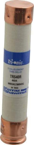 Ferraz Shawmut - 300 VDC, 600 VAC, 40 Amp, Time Delay General Purpose Fuse - Clip Mount, 5-1/2" OAL, 20 at DC, 200 at AC kA Rating, 1-1/16" Diam - Industrial Tool & Supply