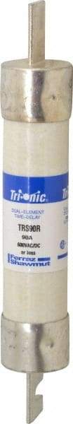 Ferraz Shawmut - 600 VAC/VDC, 90 Amp, Time Delay General Purpose Fuse - Clip Mount, 7-7/8" OAL, 100 at DC, 200 at AC kA Rating, 1-5/16" Diam - Industrial Tool & Supply
