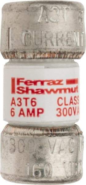 Ferraz Shawmut - 160 VDC, 300 VAC, 6 Amp, Fast-Acting General Purpose Fuse - Clip Mount, 7/8" OAL, 200 at AC, 50 at DC kA Rating, 13/32" Diam - Industrial Tool & Supply