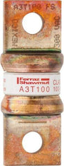 Ferraz Shawmut - 160 VDC, 300 VAC, 100 Amp, Fast-Acting General Purpose Fuse - Bolt-on Mount, 2-5/32" OAL, 200 at AC, 50 at DC kA Rating, 13/16" Diam - Industrial Tool & Supply