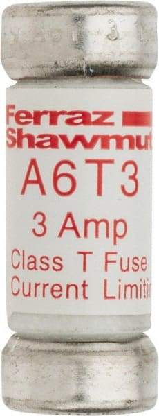 Ferraz Shawmut - 300 VDC, 600 VAC, 3 Amp, Fast-Acting General Purpose Fuse - Clip Mount, 1-1/2" OAL, 100 at DC, 200 at AC kA Rating, 9/16" Diam - Industrial Tool & Supply