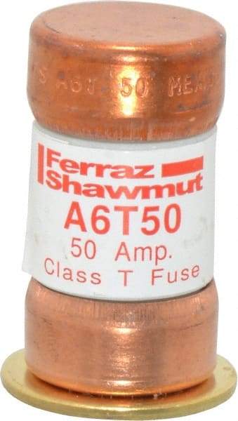 Ferraz Shawmut - 300 VDC, 600 VAC, 50 Amp, Fast-Acting General Purpose Fuse - Clip Mount, 1-9/16" OAL, 100 at DC, 200 at AC kA Rating, 13/16" Diam - Industrial Tool & Supply