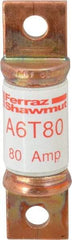 Ferraz Shawmut - 300 VDC & 600 VAC, 80 Amp, Fast-Acting General Purpose Fuse - Bolt-on Mount, 75mm OAL, 100 at DC, 200 at AC kA Rating, 13/16" Diam - Industrial Tool & Supply