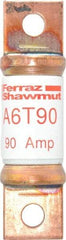 Ferraz Shawmut - 300 VDC & 600 VAC, 90 Amp, Fast-Acting General Purpose Fuse - Bolt-on Mount, 75mm OAL, 100 at DC, 200 at AC kA Rating, 13/16" Diam - Industrial Tool & Supply