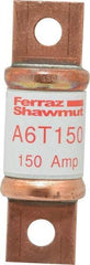 Ferraz Shawmut - 300 VDC, 600 VAC, 150 Amp, Fast-Acting General Purpose Fuse - Bolt-on Mount, 3-1/4" OAL, 100 at DC, 200 at AC kA Rating, 1-1/16" Diam - Industrial Tool & Supply