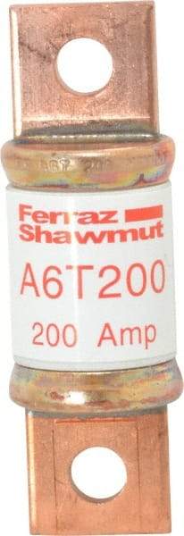 Ferraz Shawmut - 300 VDC, 600 VAC, 200 Amp, Fast-Acting General Purpose Fuse - Bolt-on Mount, 3-1/4" OAL, 100 at DC, 200 at AC kA Rating, 1-1/16" Diam - Industrial Tool & Supply
