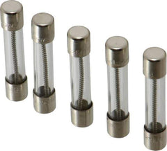 Ferraz Shawmut - 250 VAC, 5 Amp, Time Delay Miniature Glass Fuse - Clip Mount, 1-1/4" OAL, 1/4" Diam - Industrial Tool & Supply