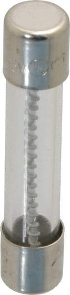 Ferraz Shawmut - 125 VAC, 10 Amp, Time Delay Miniature Glass Fuse - Clip Mount, 1-1/4" OAL, 10 at AC kA Rating, 1/4" Diam - Industrial Tool & Supply