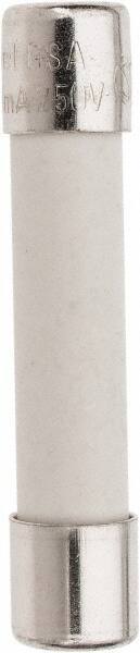 Ferraz Shawmut - 250 VAC, 0.19 Amp, Time Delay Miniature Ceramic Fuse - Clip Mount, 1-1/4" OAL, 1/4" Diam - Industrial Tool & Supply