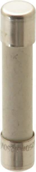 Ferraz Shawmut - 250 VAC, 0.25 Amp, Time Delay Miniature Ceramic Fuse - Clip Mount, 1-1/4" OAL, 1/4" Diam - Industrial Tool & Supply