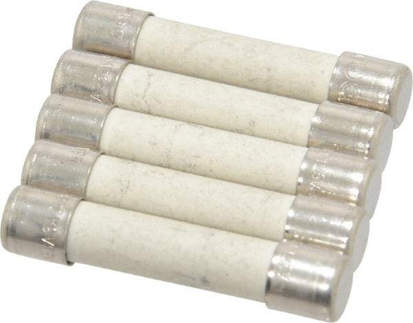 Ferraz Shawmut - 250 VAC, 3 Amp, Time Delay Miniature Ceramic Fuse - Clip Mount, 1-1/4" OAL, 1/4" Diam - Industrial Tool & Supply