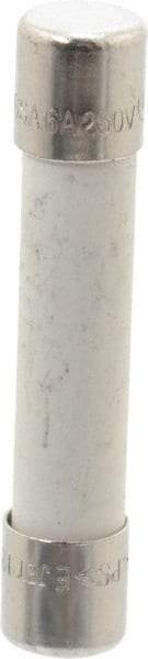 Ferraz Shawmut - 250 VAC, 6 Amp, Time Delay Miniature Ceramic Fuse - Clip Mount, 1-1/4" OAL, 1/4" Diam - Industrial Tool & Supply