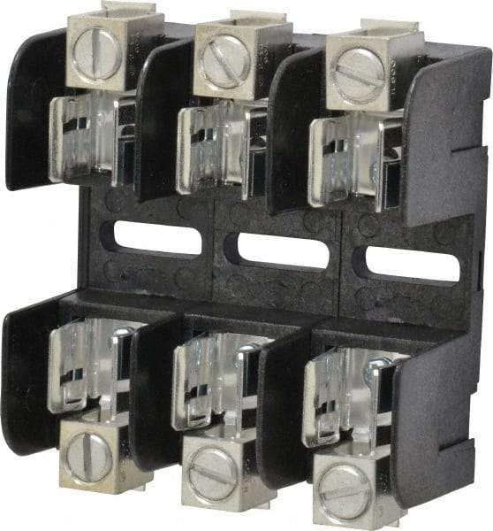 Ferraz Shawmut - 3 Pole, 250 VAC/VDC, 30 Amp, Screw Mount Fuse Block - 3 Inch Long x 3 Inch Wide x 1.38 Inch High Block - Industrial Tool & Supply