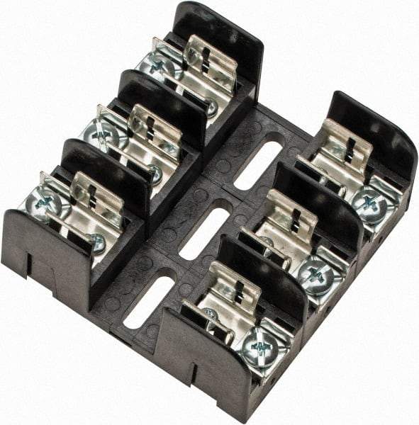 Ferraz Shawmut - 3 Pole, 250 VAC/VDC, 30 Amp, Screw Mount Fuse Block - 3 Inch Long x 3 Inch Wide x 1.38 Inch High Block - Industrial Tool & Supply