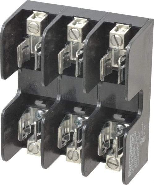 Ferraz Shawmut - 3 Pole, 250 VAC/VDC, 60 Amp, Screw Mount Fuse Block - 3 Inch Long x 3 Inch Wide x 1.38 Inch High Block - Industrial Tool & Supply