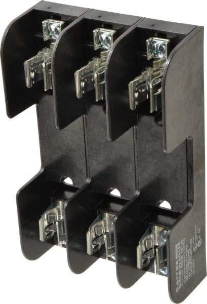 Ferraz Shawmut - 3 Pole, 10 to 14 AWG, 250/600 VAC/VDC, 30 Amp, Screw Mount Fuse Block - 5/16 Inch Diameter x 7 Inch Long x 4.55 Inch Wide x 2 Inch High Block - Industrial Tool & Supply