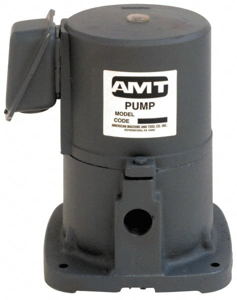 American Machine & Tool - 0.7/0.35 Amp, 115/230 Volt, 1/8 hp, 1 Phase, 3,450 RPM, Cast Iron Suction Machine Tool & Recirculating Pump - Exact Industrial Supply