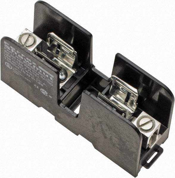 Ferraz Shawmut - 1 Pole, 14 to 2 AWG, 600 VAC/VDC, 30 Amp, DIN Rail Mount, Screw Mount Fuse Block - 3.9 Inch Long x 1.29 Inch Wide x 2.2 Inch High Block - Industrial Tool & Supply