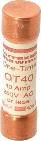 Ferraz Shawmut - 250 VAC/VDC, 40 Amp, Fast-Acting General Purpose Fuse - Clip Mount, 76.2mm OAL, 20 at DC, 50 at AC kA Rating, 13/16" Diam - Industrial Tool & Supply