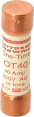 Ferraz Shawmut - 250 VAC/VDC, 40 Amp, Fast-Acting General Purpose Fuse - Clip Mount, 76.2mm OAL, 20 at DC, 50 at AC kA Rating, 13/16" Diam - Industrial Tool & Supply