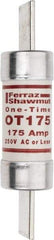 Ferraz Shawmut - 250 VAC/VDC, 175 Amp, Fast-Acting General Purpose Fuse - Clip Mount, 7-1/8" OAL, 20 at DC, 50 at AC kA Rating, 1-9/16" Diam - Industrial Tool & Supply
