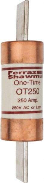 Ferraz Shawmut - 250 VAC/VDC, 250 Amp, Fast-Acting General Purpose Fuse - Clip Mount, 8-5/8" OAL, 20 at DC, 50 at AC kA Rating, 2-1/16" Diam - Industrial Tool & Supply