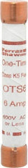 Ferraz Shawmut - 300 VDC, 600 VAC, 6 Amp, Fast-Acting General Purpose Fuse - Clip Mount, 127mm OAL, 20 at DC, 50 at AC kA Rating, 13/16" Diam - Industrial Tool & Supply