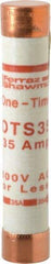 Ferraz Shawmut - 300 VDC, 600 VAC, 35 Amp, Fast-Acting General Purpose Fuse - Clip Mount, 5-1/2" OAL, 20 at DC, 50 at AC kA Rating, 1-1/16" Diam - Industrial Tool & Supply