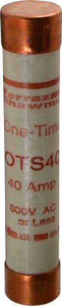 Ferraz Shawmut - 300 VDC, 600 VAC, 40 Amp, Fast-Acting General Purpose Fuse - Clip Mount, 5-1/2" OAL, 20 at DC, 50 at AC kA Rating, 1-1/16" Diam - Industrial Tool & Supply