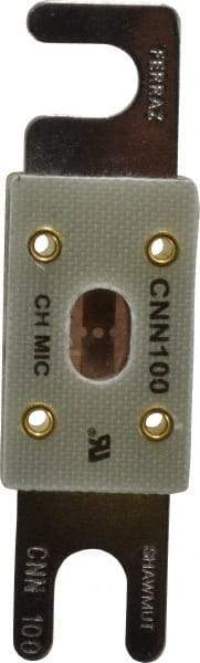 Ferraz Shawmut - 100 Amp Visible Link Flat Forklift & Truck Fuse - 125VAC, 48VDC, 3.18" Long x 0.75" Wide, Littelfuse CNN100, Bussman ANN100, Ferraz Shawmut CNN100 - Industrial Tool & Supply