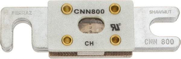 Ferraz Shawmut - 800 Amp Visible Link Flat Forklift & Truck Fuse - 125VAC, 48VDC, 3.18" Long x 0.75" Wide, Littelfuse CNN800, Bussman ANN800, Ferraz Shawmut CNN800 - Industrial Tool & Supply