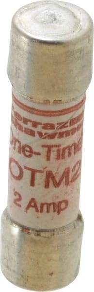 Ferraz Shawmut - 250 VAC, 2 Amp, Fast-Acting General Purpose Fuse - Clip Mount, 1-1/2" OAL, 10 at AC kA Rating, 13/32" Diam - Industrial Tool & Supply