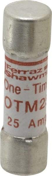 Ferraz Shawmut - 250 VAC, 25 Amp, Fast-Acting General Purpose Fuse - Clip Mount, 1-1/2" OAL, 10 at AC kA Rating, 13/32" Diam - Industrial Tool & Supply