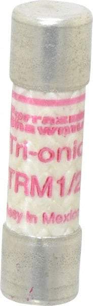 Ferraz Shawmut - 250 VAC, 0.5 Amp, Time Delay Midget Fuse - Clip Mount, 1-1/2" OAL, 10 at AC kA Rating, 13/32" Diam - Industrial Tool & Supply
