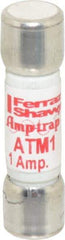Ferraz Shawmut - 600 VAC/VDC, 1 Amp, Fast-Acting General Purpose Fuse - Clip Mount, 1-1/2" OAL, 100 at AC/DC kA Rating, 13/32" Diam - Industrial Tool & Supply