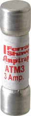 Ferraz Shawmut - 600 VAC/VDC, 3 Amp, Fast-Acting General Purpose Fuse - Clip Mount, 1-1/2" OAL, 100 at AC/DC kA Rating, 13/32" Diam - Industrial Tool & Supply