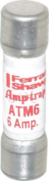 Ferraz Shawmut - 600 VAC/VDC, 6 Amp, Fast-Acting General Purpose Fuse - Clip Mount, 1-1/2" OAL, 100 at AC/DC kA Rating, 13/32" Diam - Industrial Tool & Supply