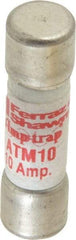 Ferraz Shawmut - 600 VAC/VDC, 10 Amp, Fast-Acting General Purpose Fuse - Clip Mount, 1-1/2" OAL, 100 at AC/DC kA Rating, 13/32" Diam - Industrial Tool & Supply