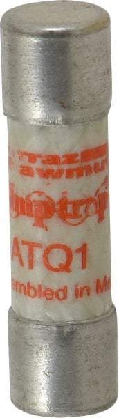 Ferraz Shawmut - 500 VAC, 1 Amp, Time Delay Midget Fuse - Clip Mount, 1-1/2" OAL, 10 at AC kA Rating, 13/32" Diam - Industrial Tool & Supply