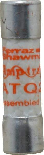 Ferraz Shawmut - 500 VAC, 2 Amp, Time Delay General Purpose Fuse - Clip Mount, 1-1/2" OAL, 10 at AC kA Rating, 13/32" Diam - Industrial Tool & Supply