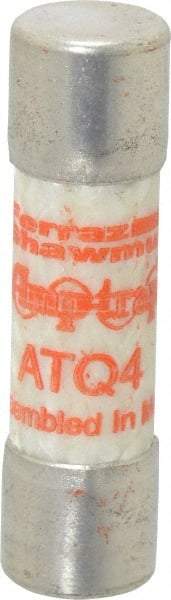 Ferraz Shawmut - 500 VAC, 4 Amp, Time Delay General Purpose Fuse - Clip Mount, 1-1/2" OAL, 10 at AC kA Rating, 13/32" Diam - Industrial Tool & Supply
