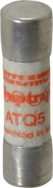 Ferraz Shawmut - 500 VAC, 5 Amp, Time Delay General Purpose Fuse - Clip Mount, 1-1/2" OAL, 10 at AC kA Rating, 13/32" Diam - Industrial Tool & Supply