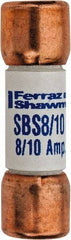Ferraz Shawmut - 600 VAC, 0.8 Amp, Fast-Acting General Purpose Fuse - Clip Mount, 1-3/8" OAL, 100 at AC kA Rating, 13/32" Diam - Industrial Tool & Supply